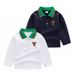 T-shirt a maniche lunghe per bambini Polo in cotone autunnale per ragazzi T-shirt a maniche lunghe per bambini Top base tutto abbinato_voghion.com