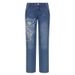 2024 Trendy bedruckte neue lockere Jeans mit weitem Bein für Damen_voghion.com