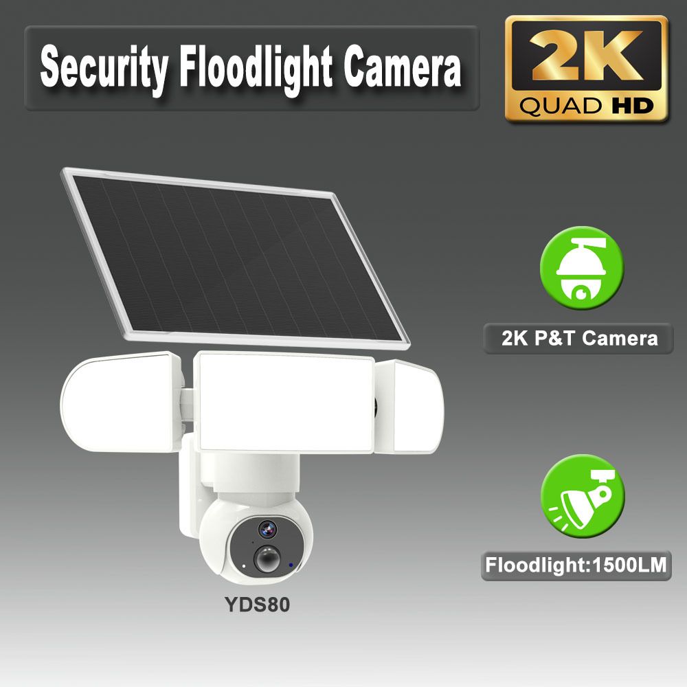Drahtlose WIFI Solar Flutlicht Überwachungskamera Outdoor Wasserdicht 4G HD Solar Kamera_voghion.com