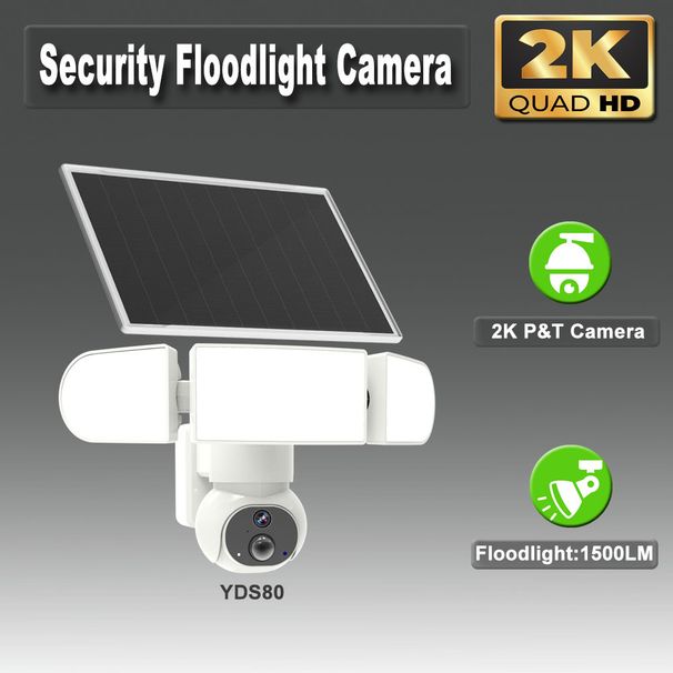 Drahtlose WIFI Solar Flutlicht Überwachungskamera Outdoor Wasserdicht 4G HD Solar Kamera_voghion.com