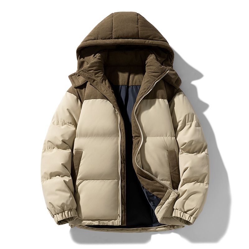 Veste d'hiver unisexe à capuche – Doudoune coupe-vent épaisse (S-3XL, coupe oversize, rembourrage en polyester 500 g, couleurs tendance)_voghion.com