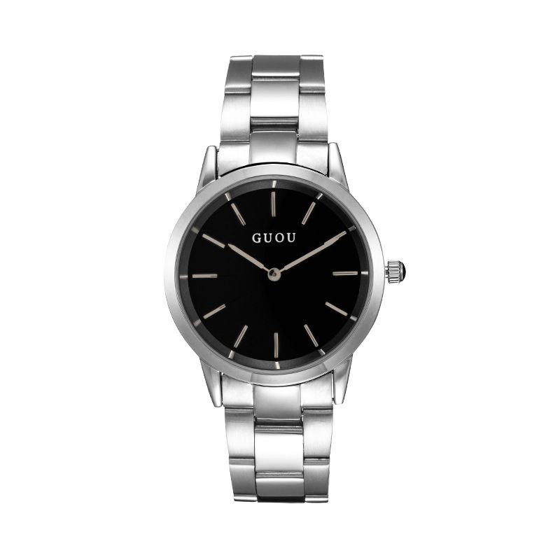 GUOU New Steel Band Fashion Ancora Red Women's Watch Simple High-End Feel_voghion.com