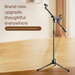 Supporto da pavimento per microfono, treppiede in metallo professionale, pieghevole, portatile, per cantare sul palco, karaoke_voghion.com