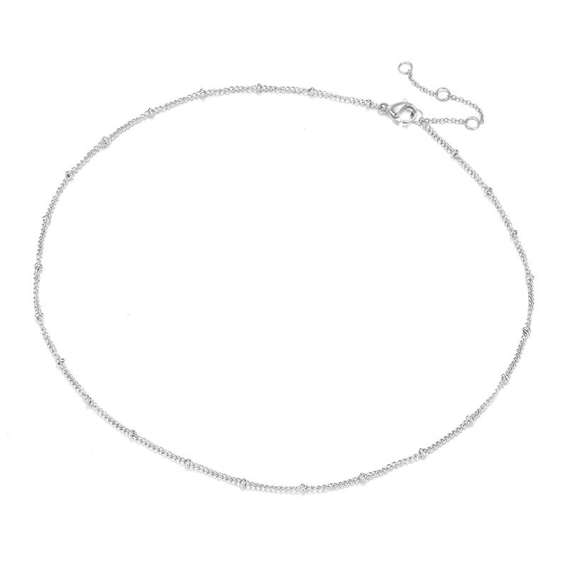 Collana in acciaio inossidabile da donna placcata in oro con catena per clavicola, semplice e versatile, collana decorativa_voghion.com