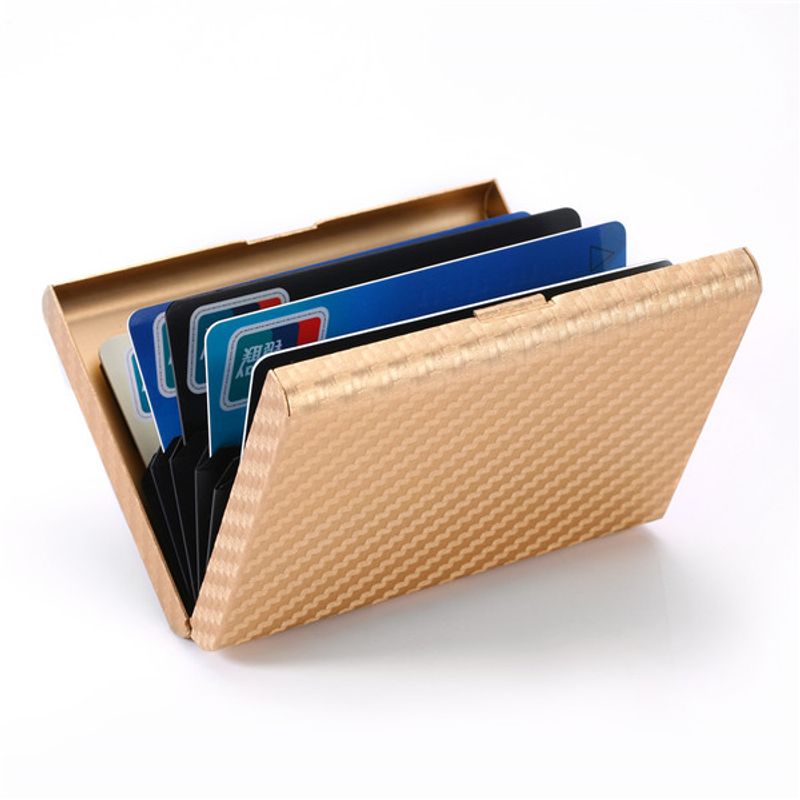 Bycobecy Custom Carbon Fiber Card Holder Metal Plastic NFC Wallet Passport Holder Document Organizer RFID Slim Wallets_voghion.com