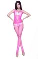 Blancho SE-146-FUCHSIA Lady Lace Open Crotch Body Stocking - Pink - Medium_voghion.com