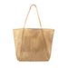 Woven Travel One shoulder Mesh Simple Handbag Outing Portable Beach Bag Available_voghion.com
