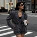GraceChic Cross-Border European And American Style 2025 Autumn Loose Jacket Shorts Commuter Suit Set For Women_voghion.com