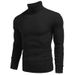 Herrkläder Herrstickade kläder Herr Turtleneck Höst/vinter långärmad tröja_voghion.com
