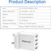 USB-Stecker UK-Netzladegerät, Rekavin Multi-USB-Steckeradapter UK 4 Port/5A Telefonwand_voghion.com