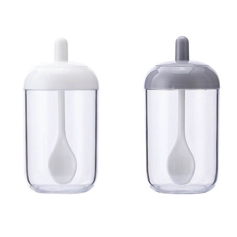 Majapidamisplastmassist maitseaine purk Köögi maitseainepudel lusikaga maitseainekarbiga Jaapani maitsenõud laos_voghion.com