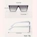 Cyberpunk Cool White Flat Top One Piece Square Fashion Glasses, For Men Women Outdoor Sports Party Holiday Travel Car_voghion.com
