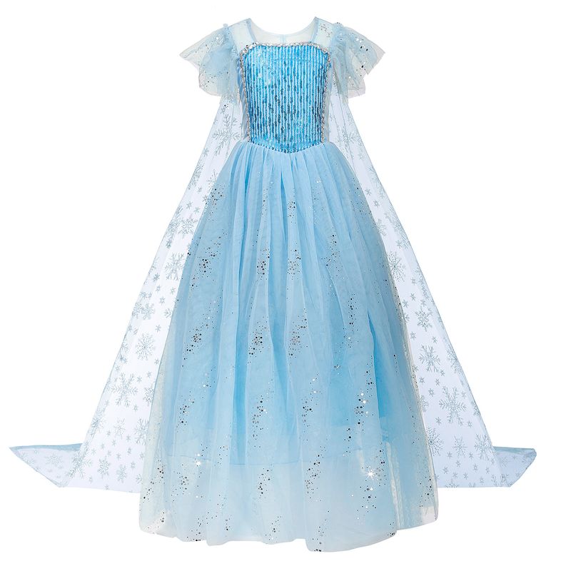 Robe de fille Elsa Frozen 2, vêtements d'été pour enfants, robe de princesse, queue en maille, robe de reine, jupe_voghion.com