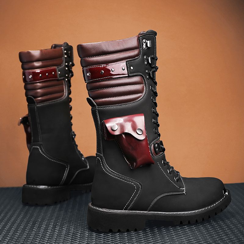 High Top Plus Size Shoes Motorcycle Boots Martin Boots_voghion.com
