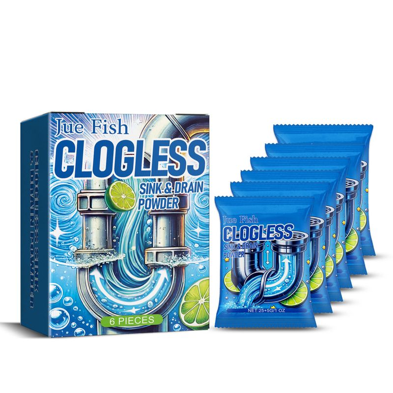 JUE FISH Cleaner Kitchen Toilet Drain Powder Oil Stain Blockage Deodorizing Cleaning Unblocker_voghion.com