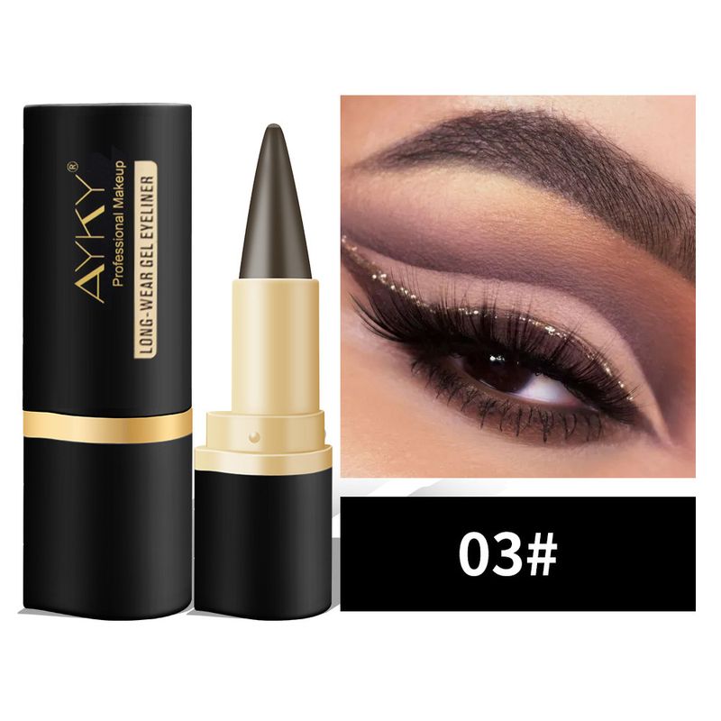Eyeliner eyeliner nero ricco di colore solido, opaco, ad asciugatura rapida, a testa singola_voghion.com