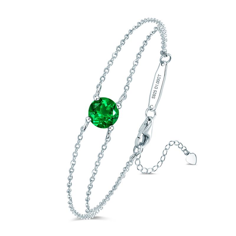 【S Reines Silberarmband】520 Qixi Valentinstag für Freundin oder beste Freundin Geburtstagsgeschenk Geburtssteinschmuck_voghion.com