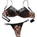 Damen Dessous Sexy Leopardenmuster Ultradünnes Spitzen-BH-Set Bequeme Versuchungsunterwäsche_voghion.com