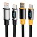 Câble de charge rapide PD100W USB vers Type-C avec affichage numérique LED_voghion.com