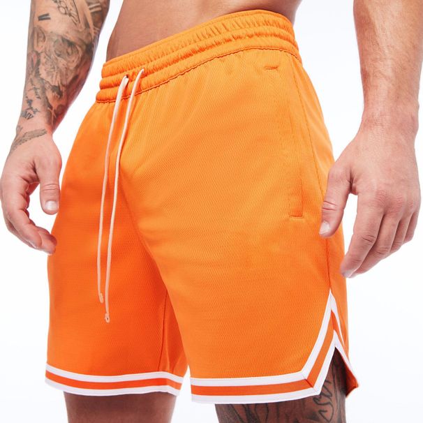 Pantalones cortos deportivos de malla de secado rápido para hombre, holgados, de un cuarto de longitud, para entrenamiento físico, correr, baloncesto y transpirables_voghion.com