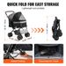 Weight Rotate Handlebar With Capacity 44lbs Brakes Stroller Wheels Stroller Puppy B Dog Stroller Reversible Storage Pet With 4_voghion.com