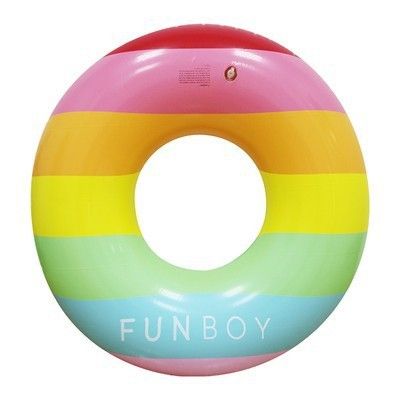 Thickened PVC Inflatable Pool Float - Rainbow/Star/Leaf/Orange Designs (Heavy-Duty 600D Non-Slip Grip Supports 250lbs UV-Resistant)_voghion.com