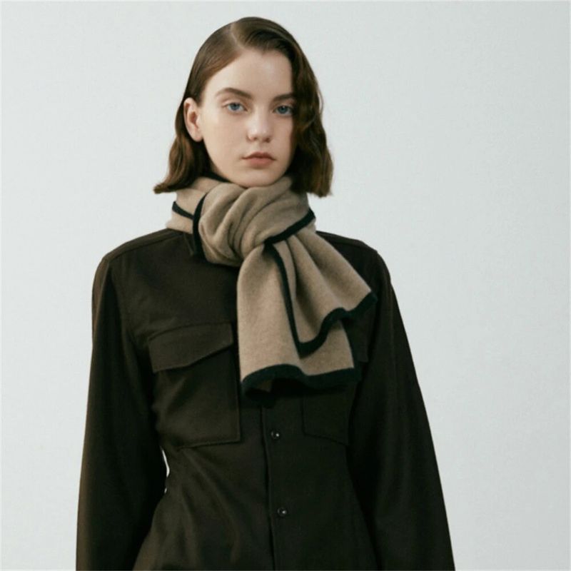 Designer Wool Scarf Women Winter Knit Cashmere Thick Head Wraps Soft Patchwork Warm Scarves Shawls Echarpe Femme Hiver_voghion.com