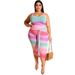 New Tight Wrap Hip Fashion Tank Top Half Skirt Two Piece Plus size Set_voghion.com