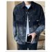Men's Style Gradient Denim Jacket - Slim Fit Casual Shirt Collar Coat For Spring & Autumn_voghion.com