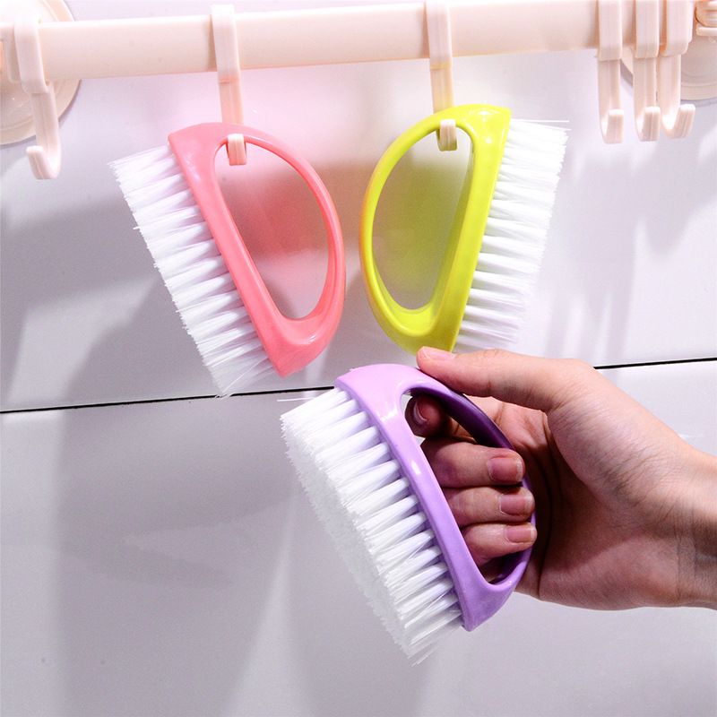 Bunte eiförmige Reinigungsbürste, multifunktionale Haushaltswäschebürste, bonbonfarbene Bürste, Reinigungsbürste für Kleidung und Schuhe_voghion.com