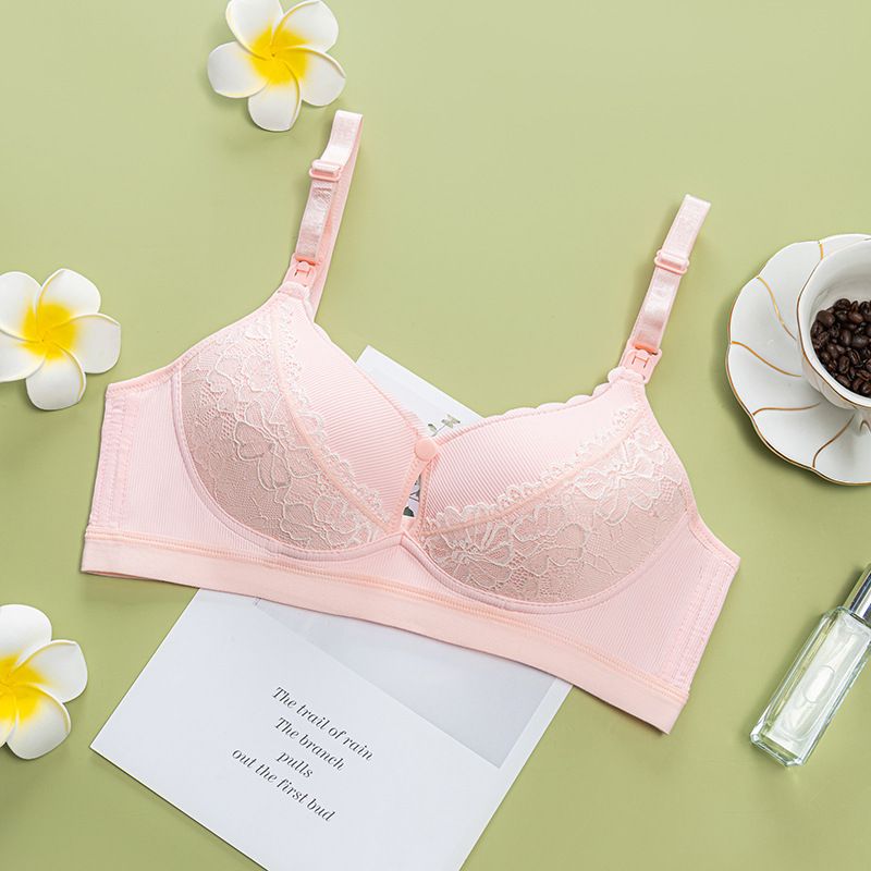 Front without steel ring bra, nursing pregnancy period, gathering, upper opening buckle collecting accessory breasts,_voghion.com