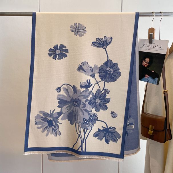 Sciarpa nuova autunno e inverno 2023 stampa estesa moda semplice quattro stagioni universale cashmere ispessito_voghion.com