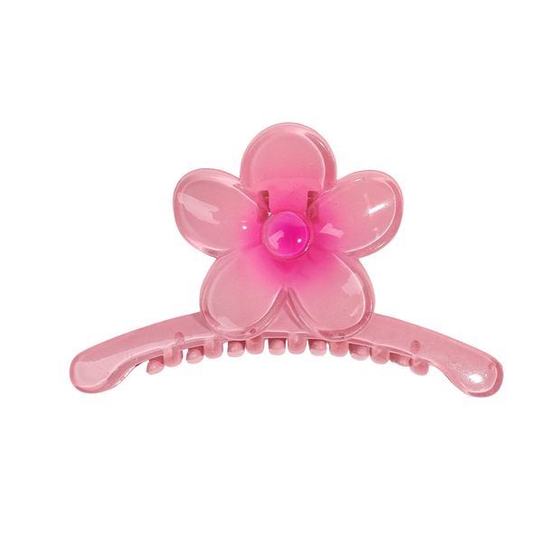 Fermaglio per capelli a forma di squalo con grande fiore a croce Plumeria Premium estivo - Accessorio per capelli con chignon posteriore_voghion.com