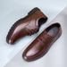 Zapatos casuales de cuero genuino para hombre, adecuados para todas las estaciones, 2024, transpirables, con suela suave y antideslizante, para negocios._voghion.com