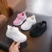Tennisschuhe für Kleinkinder, zum Reinschlüpfen, für Mädchen und Jungen, Sportschuhe, Happysteps, Mesh mit weicher Sohle, Kindersport, Rosa, Schwarz, Weiß_voghion.com