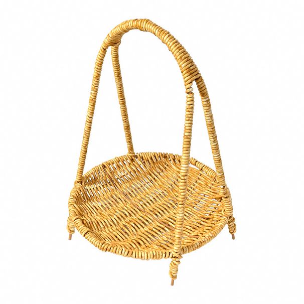 Handwoven Rattan Fruit Basket - Multi-Layer Storage Organizer For Kitchen & Dining_voghion.com