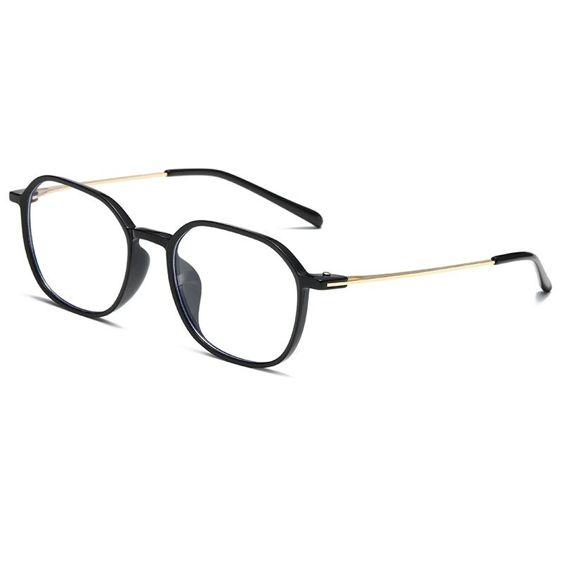 Anti-Blu-ray Flat Light PC Metall Retro Fashion Student Stylee Brillengestell für Herren und Damen_voghion.com
