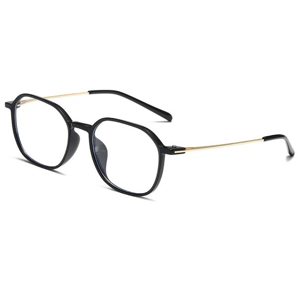 Anti-Blu-ray Flat Light PC Metall Retro Fashion Student Stylee Brillengestell für Herren und Damen_voghion.com
