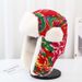 Women's Winter Warmth Ear Protection Large Flower Cloth Children's Cotton Hat Men's Retro Ethnic Style Locomotive Hat_voghion.com