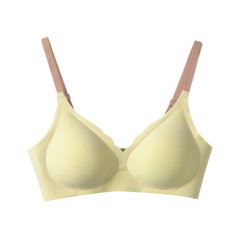 Branded lingerie women, contrasting color shoulder straps, seamless lace, small chest, and gathered accessory breasts,_voghion.com