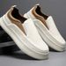 Fashion Platform Men Shoes Slip On Loafers Comfortable Outdoor Slip On Walking Sneakers Classic Flats For Man Breathable Chunky Sneaker_voghion.com