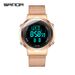 Digital Sports Watch With LED Backlight, Waterproof 30M, Lightweight Alloy Case, Durable Mesh Strap, Unisex Minimalist For Casual Active Lifestyle_voghion.com