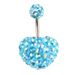 Piercing all'ombelico con anello a forma di cuore Shambhala con diamanti, esclusivo per e-commerce transfrontaliero_voghion.com