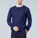 Herbst Winter Neue Herren Rundhals Casual Pullover Lose Plus Größe Einfarbig Langarm Pullover Innere Strickwaren_voghion.com
