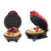 Heart-Shaped Waffle Maker, Portable Mini Sandwich And Panini Press For Breakfast, Compact Design For Light Meals, Heart Pattern_voghion.com