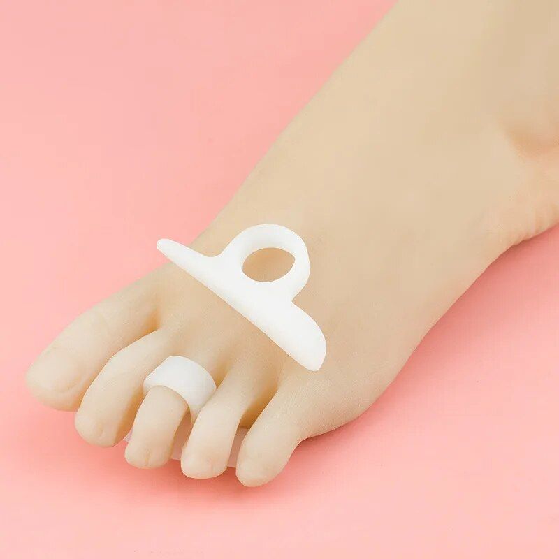 Siliconeoe Pad Zehentrenner, überlappende Fußorthese, verschleißfest, schmerzfest, Hallux Valgus-Einsätze, orthopädische Einlagen_voghion.com