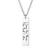 Titanium Teel Rectangle Engraved Necklace Trendy Personality Fashion Quare Tag Pendant Weater Chain YL_voghion.com