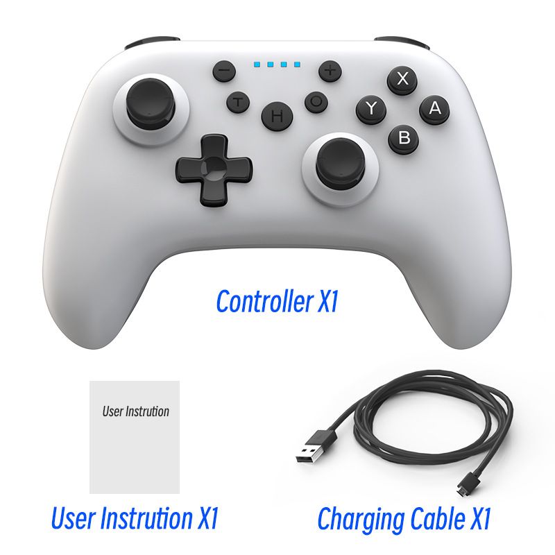 DATA FROG - Mando inalámbrico Bluetooth T30 con activación de seis ejes y NFC para Switch/Lite/OLED_voghion.com