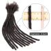 100% Human Hair Dreadlocks Extensions 0.6cm Width Thickness Crochet Handmade Locks_voghion.com