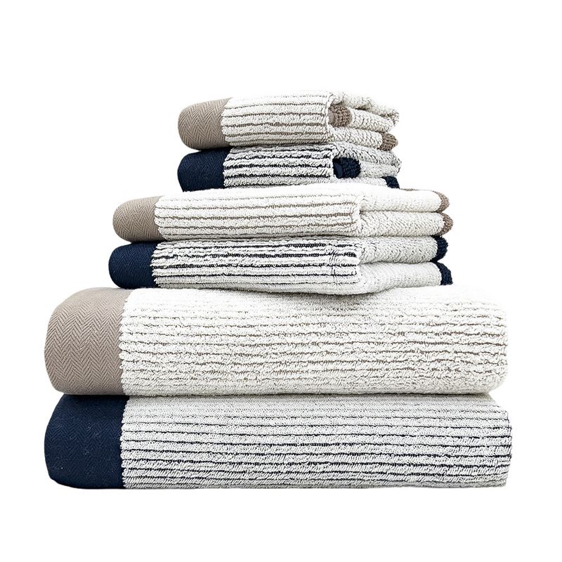 Toalla de algodón puro de clase A, toalla de baño, toalla cuadrada, juego de seis piezas, toalla facial totalmente de algodón, suave y absorbente_voghion.com